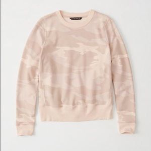 Abercrombie Camo Pink Pattern Crew Sweatshirt
